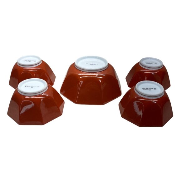 5 Fitz & Floyd Rondelet Terra Cotta Octagonal Vegetable Fruit Bowls - Picture 5 of 9